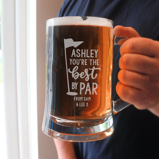 Personalised "Best By Par" Pint Tankard
