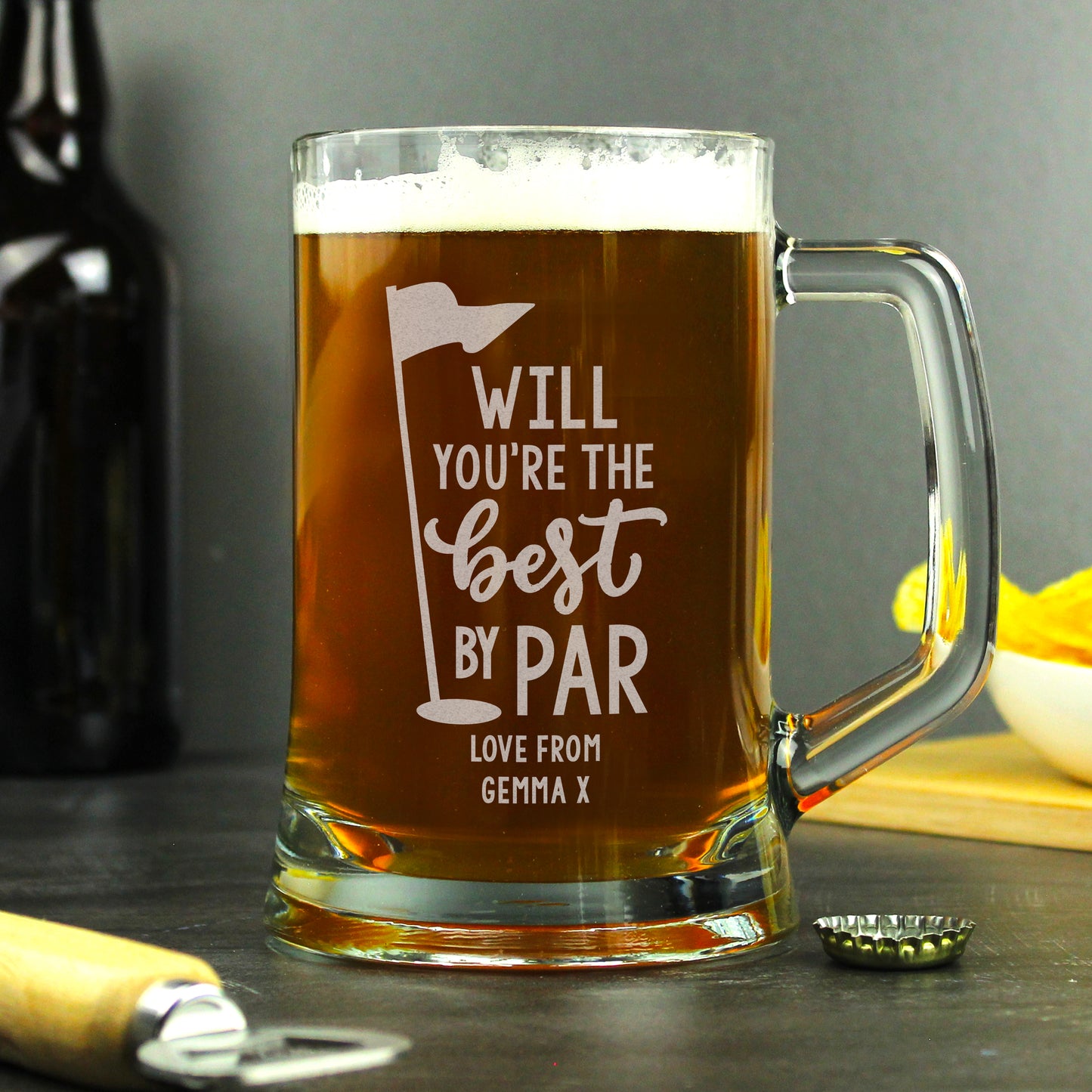 Personalised "Best By Par" Pint Tankard