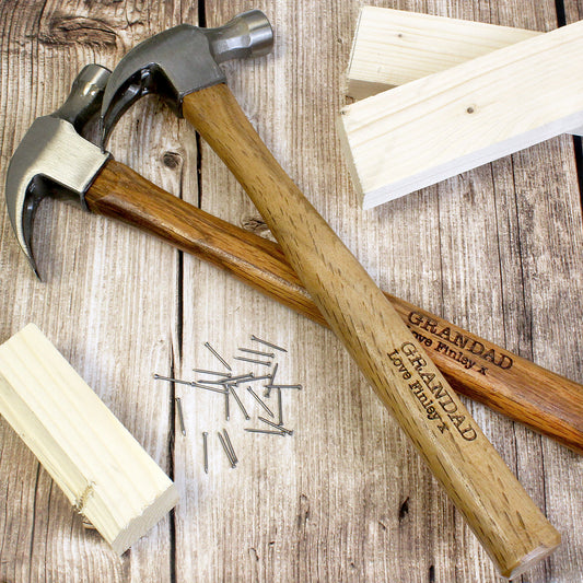 Personalised Wooden Hammer – Custom Gift for Dads & DIY Lovers