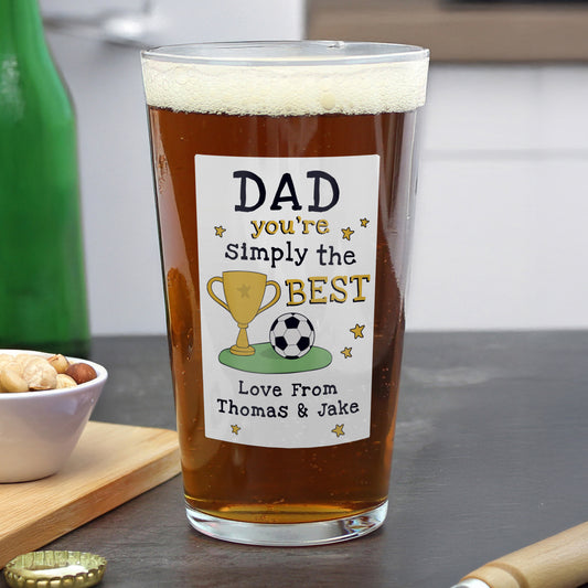 Personalised "Simply The Best" Beer Glass