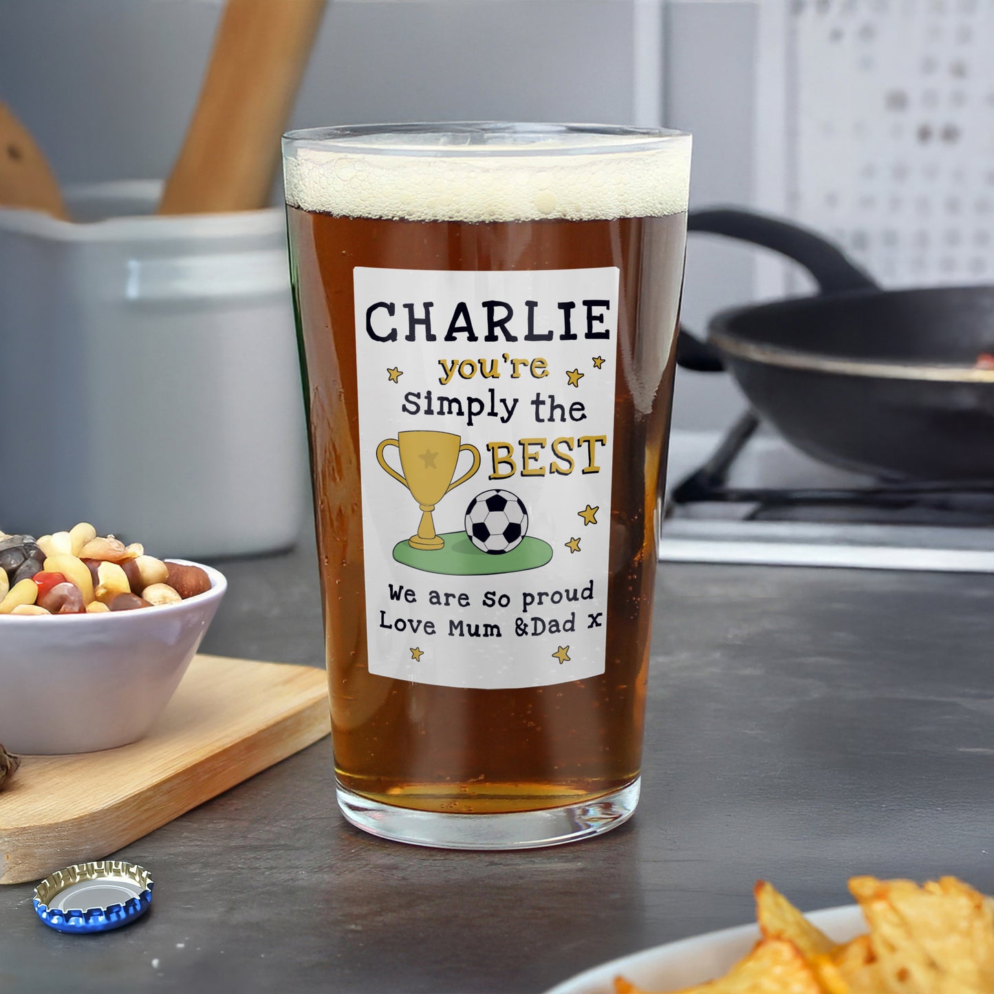 Personalised "Simply The Best" Beer Glass