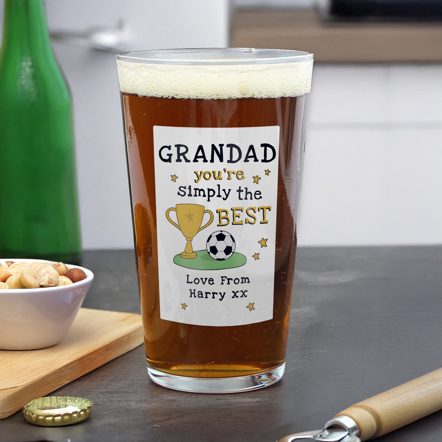 Personalised "Simply The Best" Beer Glass