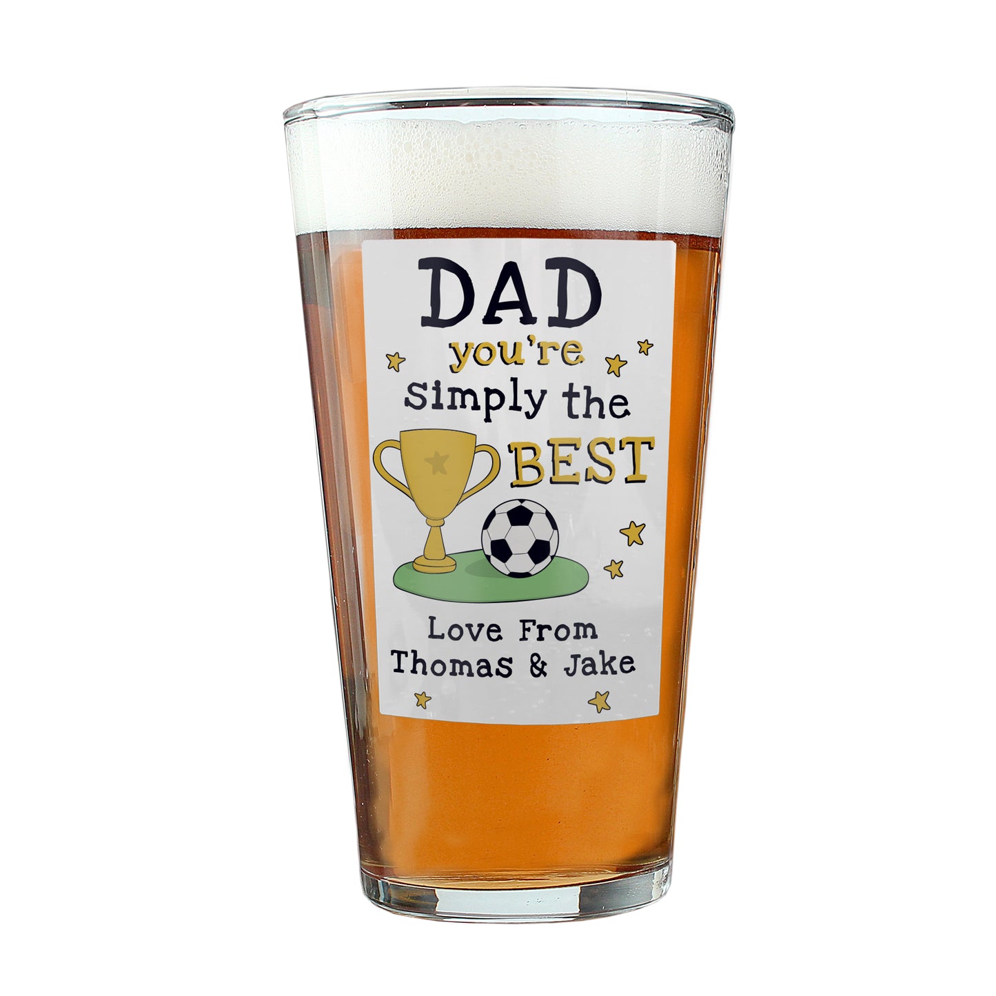 Personalised "Simply The Best" Beer Glass