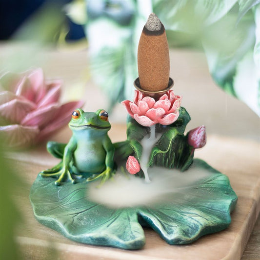 Lily Pad Frog Backflow Incense Burner