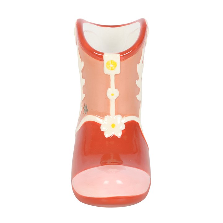Pink Cowboy Boot Oil Burner & Wax Warmer – Western-Inspired Home Fragrance