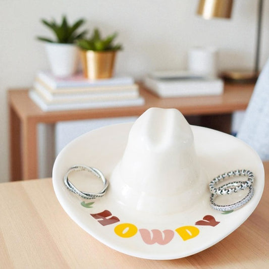 ‘Howdy’ Cowboy Hat Trinket Dish – Western-Inspired Home Décor