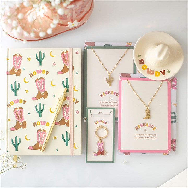 Girly Pink Cowboy Boot Keyring – ‘Life Is a Rodeo’ Gift