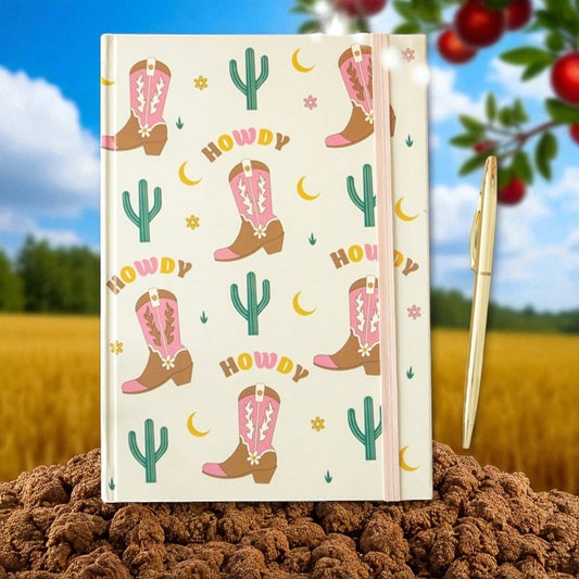 Howdy Western Notebook with Sticker Sheet – 200 Pages