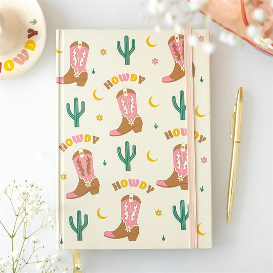 Howdy Western Notebook with Sticker Sheet – 200 Pages