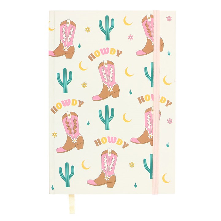 Howdy Western Notebook with Sticker Sheet – 200 Pages