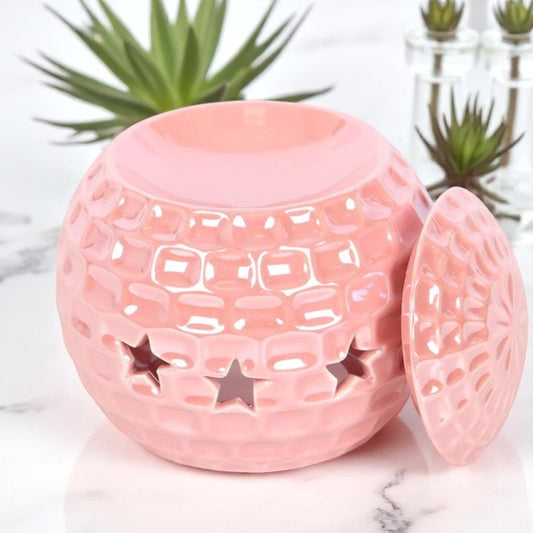 🕺✨ Pink Disco Ball Oil Burner — Get Your Groove On!