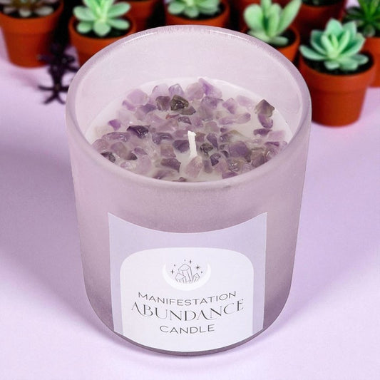 Abundance French Lavender Crystal Chip Candle
