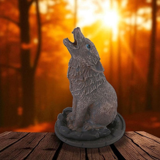 Wolf Incense Cone Holder by Lisa Parker
