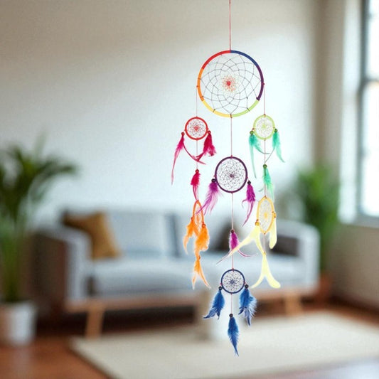 90cm Multi Rainbow Dreamcatcher