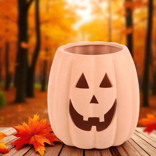 25cm Terracotta Cut Out Pumpkin Decoration