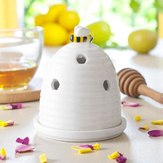 White Beehive Incense Cone Holder – Adorable Nature-Inspired Décor