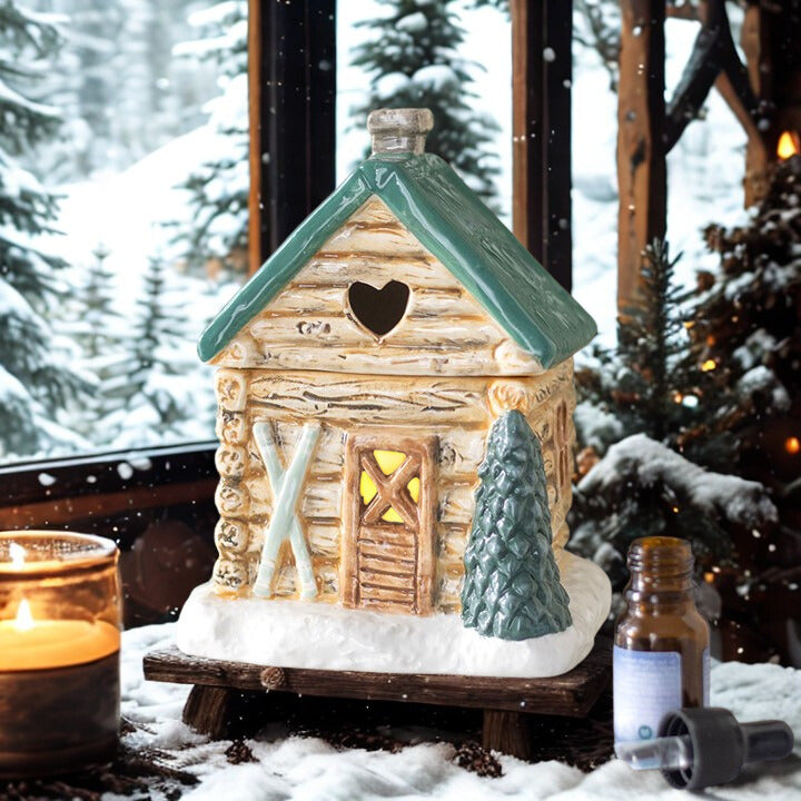 Ski Chalet Ceramic Oil Burner – Alpine Winter Home Fragrance