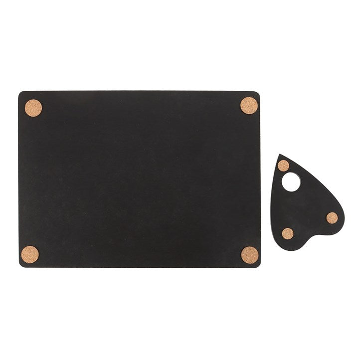 Celestial Talking Board Placemat & Coaster Set – Black & Gold