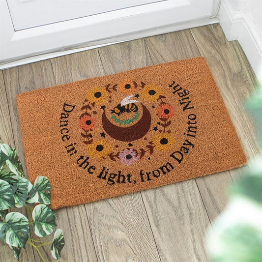 Summer Solstice Coir Doormat – “Dance in the Light” Design