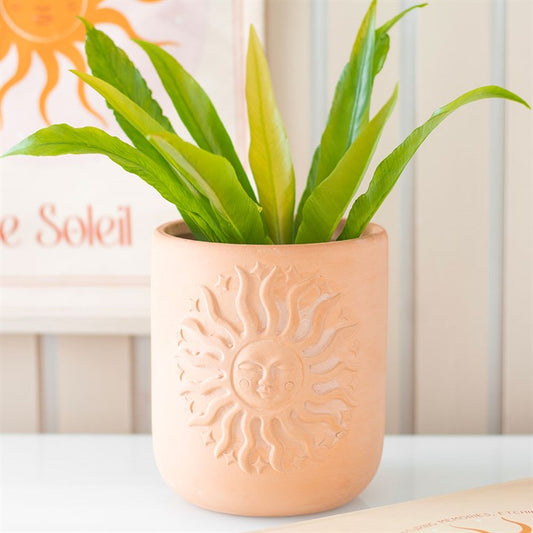 Boho Terracotta Sun Plant Pot