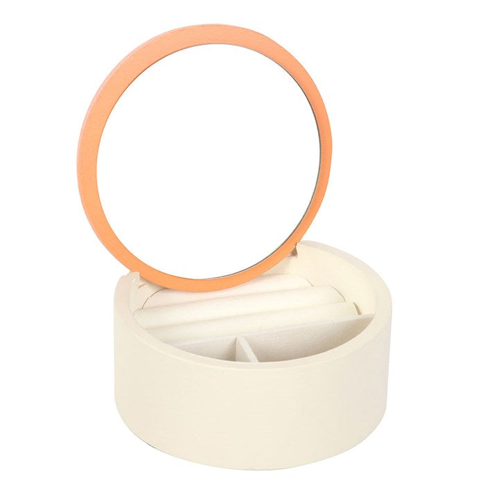 White Sun Design Jewellery Box – With Mirror & Storage