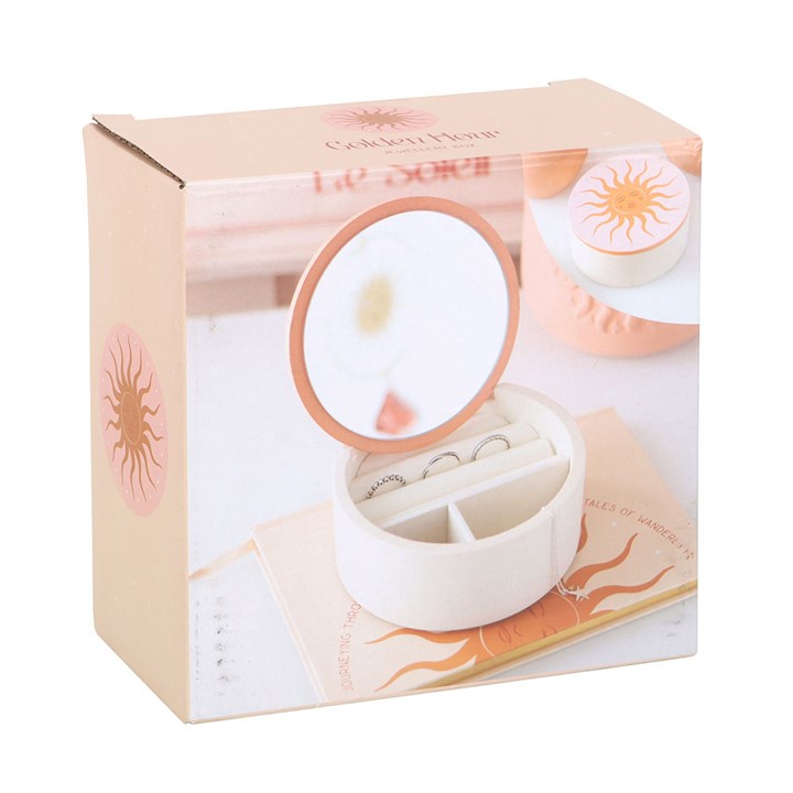 White Sun Design Jewellery Box – With Mirror & Storage