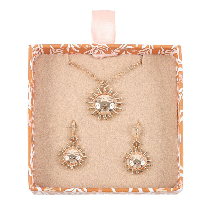Another Year Around the Sun – Sun Necklace & Earring Gift Set