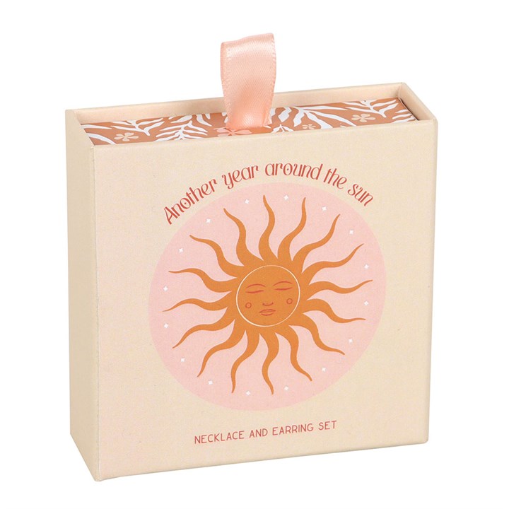 Another Year Around the Sun – Sun Necklace & Earring Gift Set