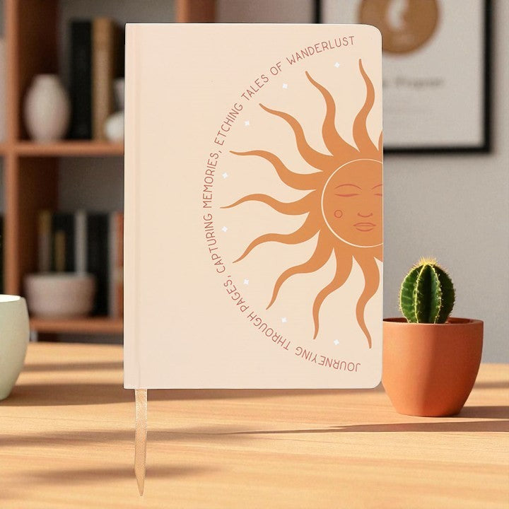 Sun Design A5 Lined Notebook – Capture Your Journey