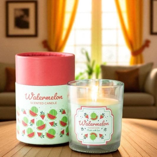 Watermelon Scented Candle in Gift Box – 25hr Burn