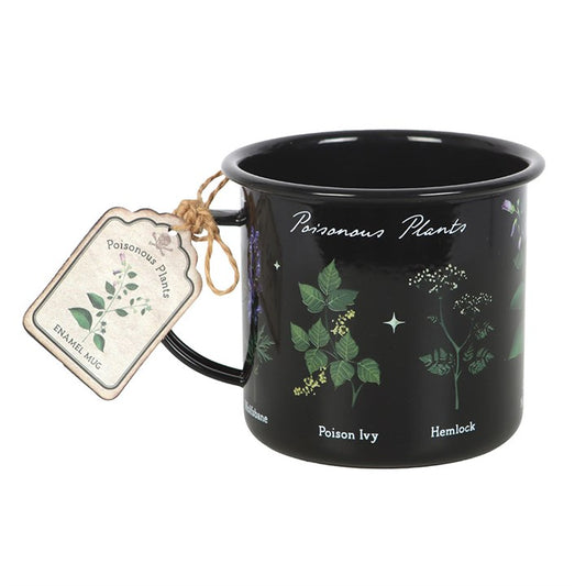 Poisonous Plants Black Enamel-Style Mug – 500ml