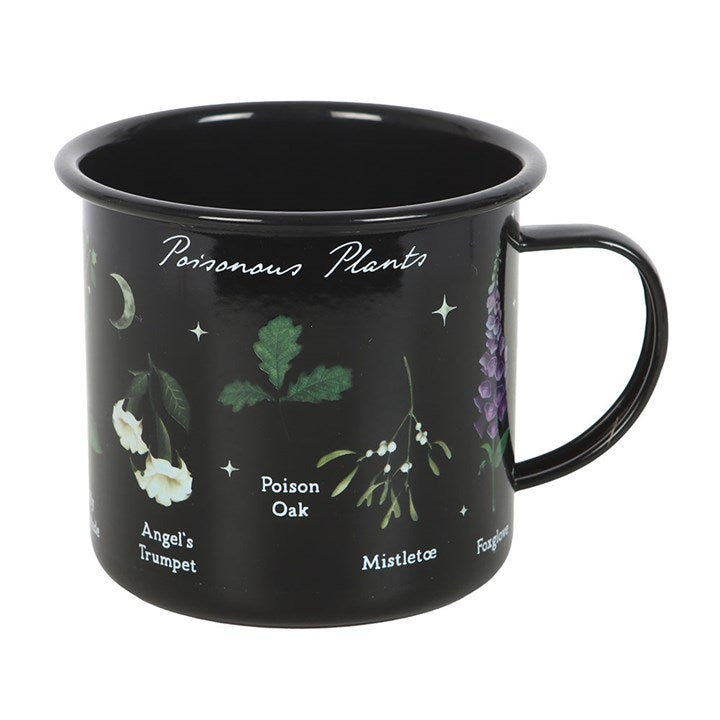 Poisonous Plants Black Enamel-Style Mug – 500ml