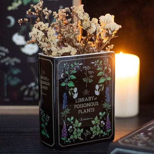 Library of Poisonous Plants Ceramic Book Vase