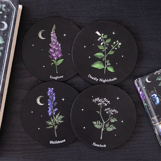 Poisonous Plants Coaster Set – Set of 4