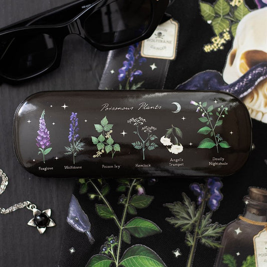 Skull & Botanical PU Glasses Case