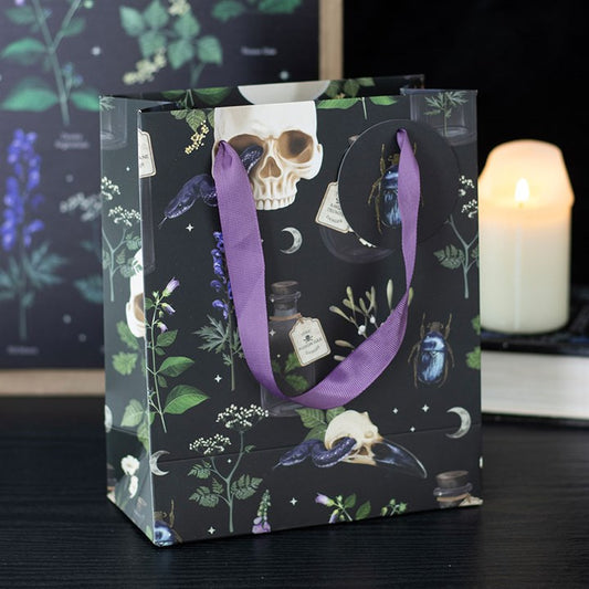 Darkly Enchanting Paper Gift Bag 23cm Venom & Vines Print