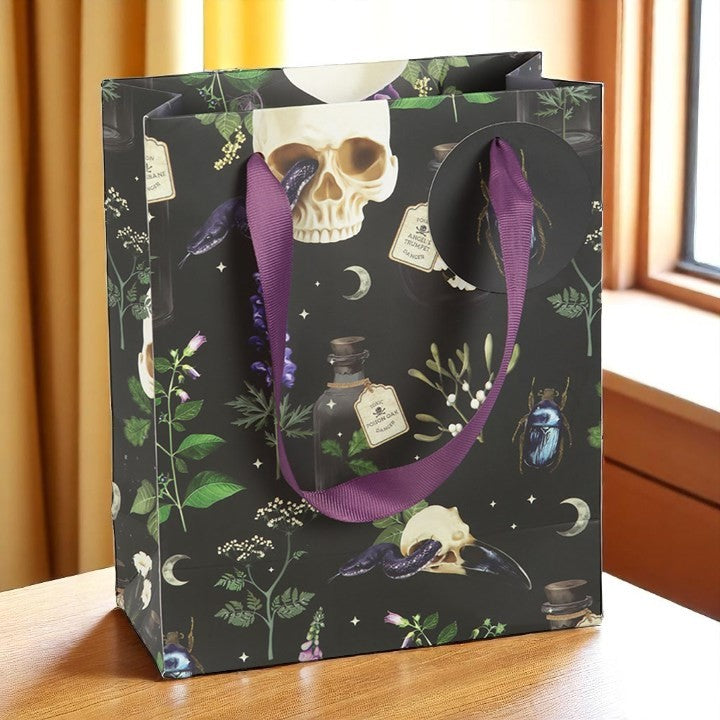 Darkly Enchanting Paper Gift Bag 23cm Venom & Vines Print