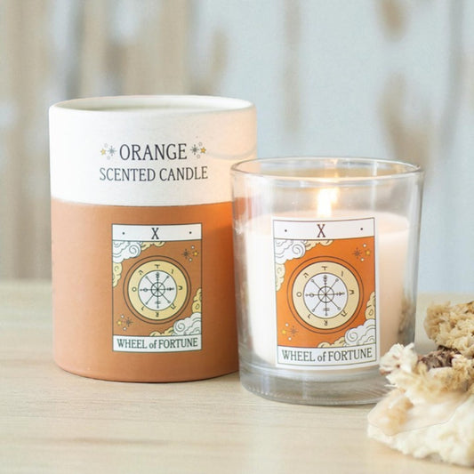 Wheel of Fortune Tarot Candle – Orange Scented