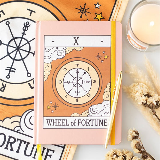 The Wheel Tarot A5 Notebook – Gold-Edged Lined Journal
