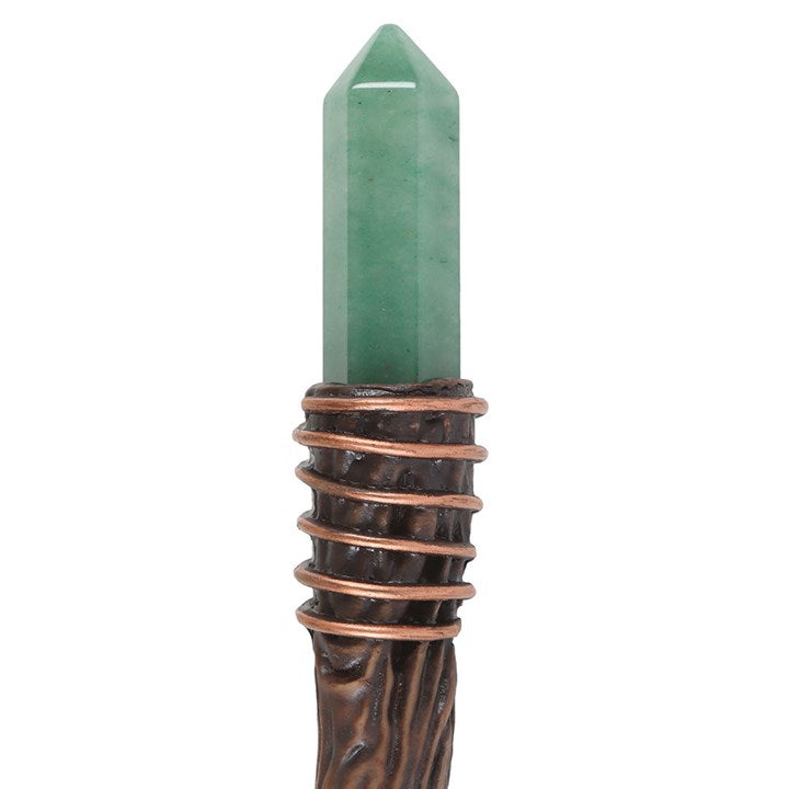 Green Aventurine Abundance Magic Wand – Prosperity & Luck Crystal Tool