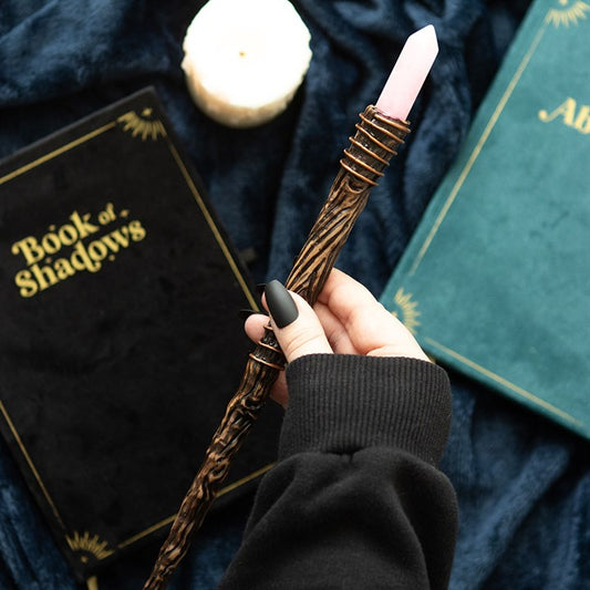 Rose Quartz Romance Magic Wand – Crystal Point for Love & Compassion