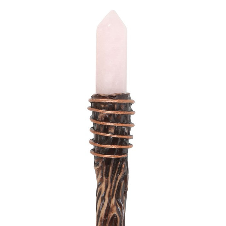 Rose Quartz Romance Magic Wand – Crystal Point for Love & Compassion
