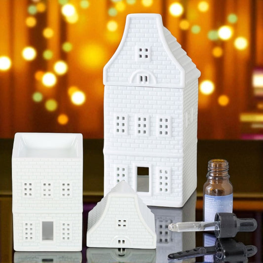 Nordic House Ceramic Oil Burner & Wax Warmer – White