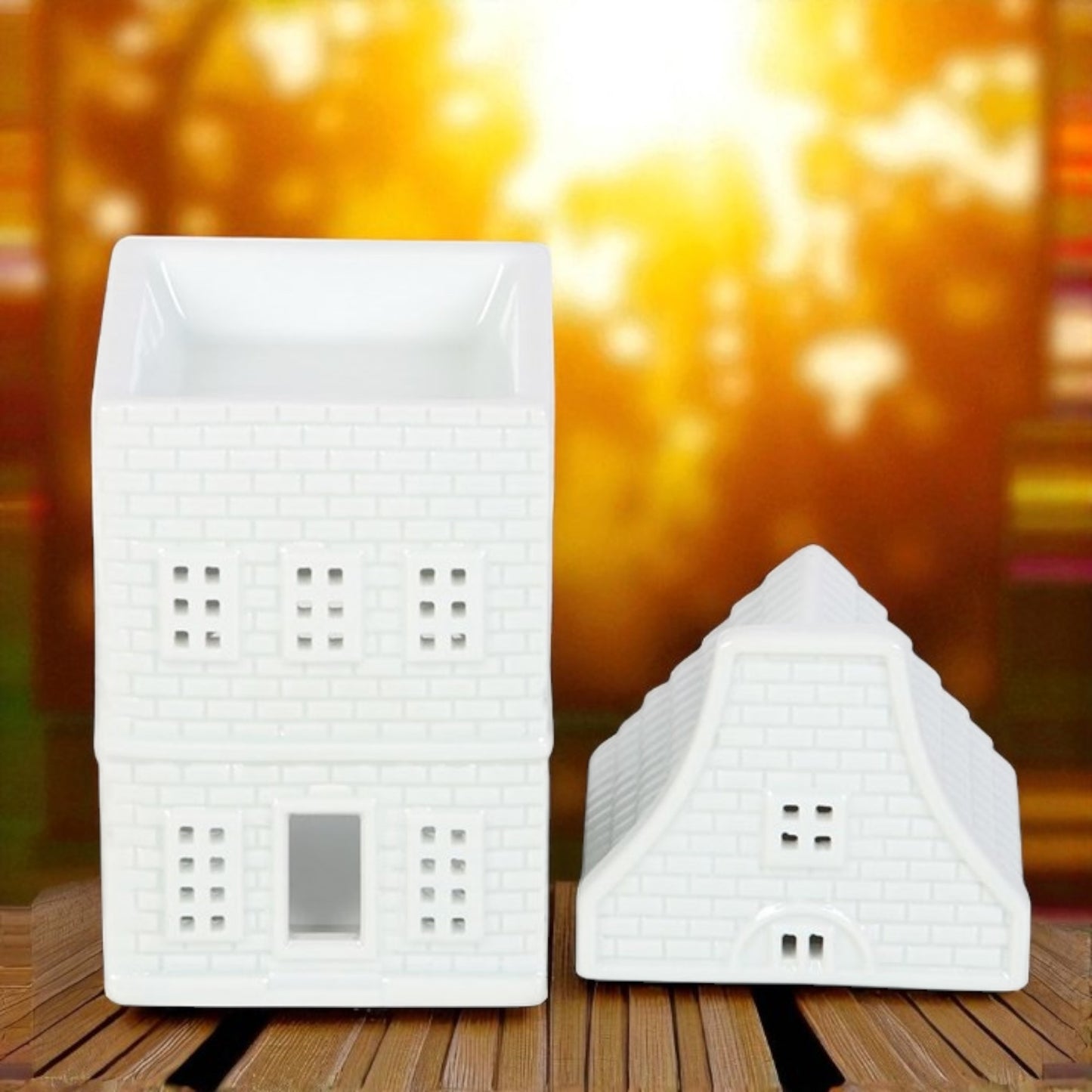 Nordic House Ceramic Oil Burner & Wax Warmer – White