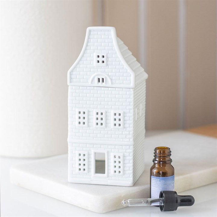 Nordic House Ceramic Oil Burner & Wax Warmer – White