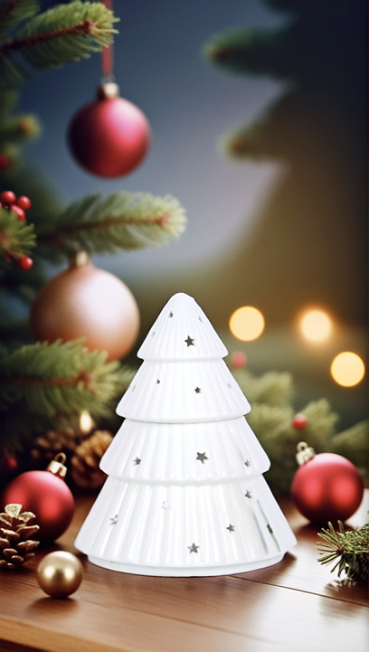 Christmas Tree Oil Burner & Wax Warmer – Festive Ceramic Fragrance Holder