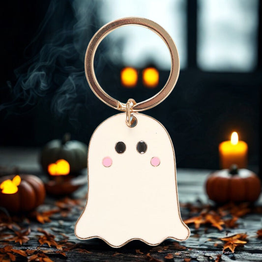 Glow-in-the-Dark Ghost Keyring – The Ghost with the Most