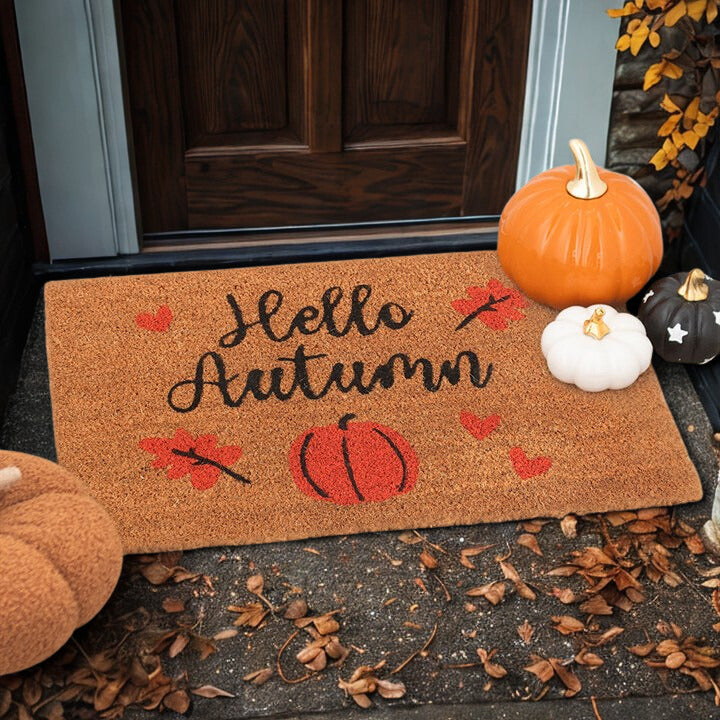 Hello Autumn Coir Doormat – Velvet Autumn Collection