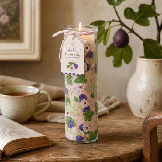 Fig Tree Print Vanilla & Fig Tube Candle