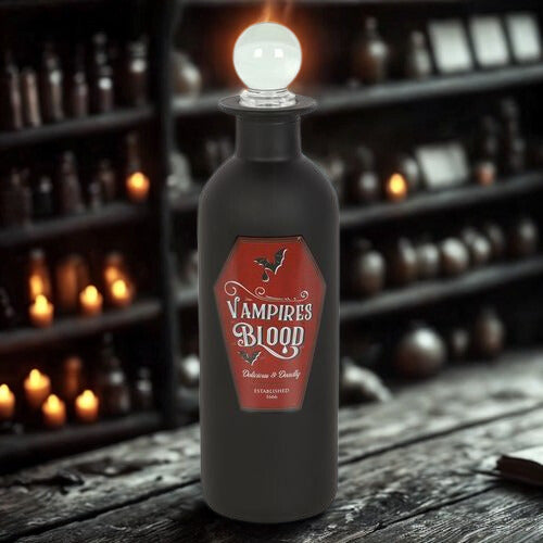 Vampire Blood Decorative Glass Potion Bottle – Gothic Décor